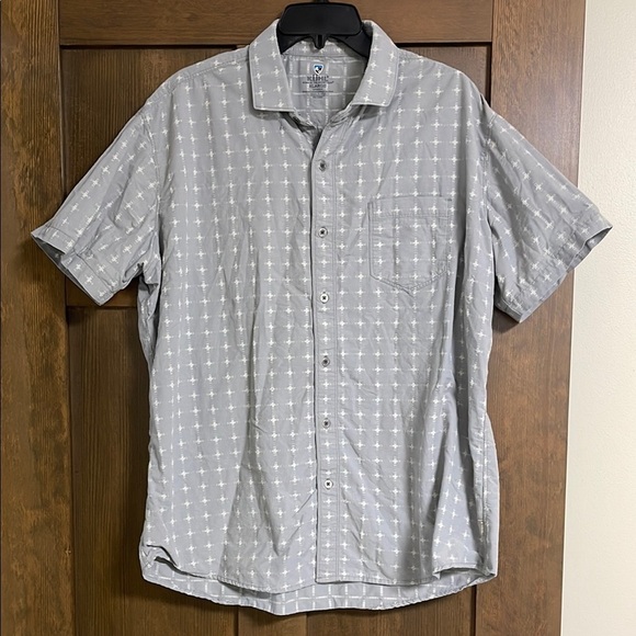 Kühl Gray Button-Up Short Sleeve Shirt Size XL - Picture 1 of 7